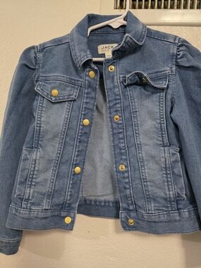 Janie and Jack Light Blue Denim Jacket with Gold Buttons